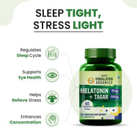 Vlado's Himalayan Organics Melatonin 10Mg + Tagar 250Mg Supplement 60 Tablets