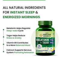 Vlado's Himalayan Organics Melatonin 10Mg + Tagar 250Mg Supplement 60 Tablets