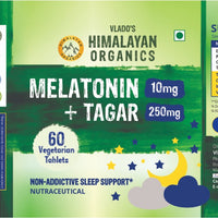 Vlado's Himalayan Organics Melatonin 10Mg + Tagar 250Mg Supplement 60 Tablets