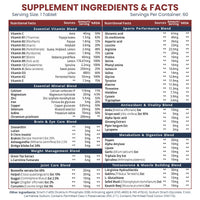 Vladoâ€™s Himalayan Organics Multivitamin Sports With 60+ Nutrients | Vitamin B1,B2,B3,B5,B6,B12,A,E,C,D,K,Biotin,Calcium,Zinc | Good For Brain, Eye, Muscle & Joint Care - 60 Veg Tablets