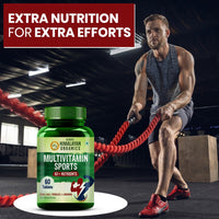 Vladoâ€™s Himalayan Organics Multivitamin Sports With 60+ Nutrients | Vitamin B1,B2,B3,B5,B6,B12,A,E,C,D,K,Biotin,Calcium,Zinc | Good For Brain, Eye, Muscle & Joint Care - 60 Veg Tablets