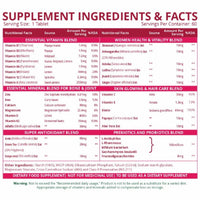 Vlado's Himalayan Organics Multivitamin with Probiotics for Women | 60 Veg Tabs