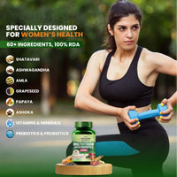 Vlado's Himalayan Organics Multivitamin with Probiotics for Women | 60 Veg Tabs