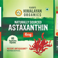 Vlado's Himalayan Organics Naturally Sourced Astaxanthin 4mg 60 Veg Capsules