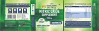 Vlado's Himalayan Organics Nitric Oxide Supplement with L- Arginine HCL 1400mg 60 Capsules