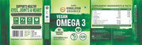 Vlado's Himalayan Organics Omega 3 6 9 Vegan Natural Nutrition Supplement for Muscle, Bone , Heart & Skin