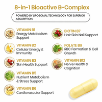 Vlado's Himalayan Organics Plant Based B-Complex Vitamins B12, B1, B2, B3, B5, B6, B9 and Biotin for Metabolism, Hair and Energy