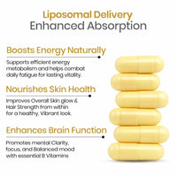 Vlado's Himalayan Organics Plant Based B-Complex Vitamins B12, B1, B2, B3, B5, B6, B9 and Biotin for Metabolism, Hair and Energy