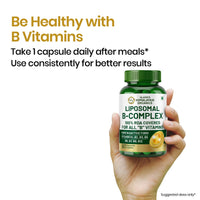 Vlado's Himalayan Organics Plant Based B-Complex Vitamins B12, B1, B2, B3, B5, B6, B9 and Biotin for Metabolism, Hair and Energy