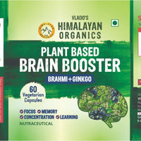 Vlado's Himalayan Organics Plant Based Brain Booster Supplement 60 Veg Capsules