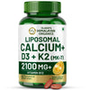 Vlado's Liposomal Calcium 2100mg + D3, K2, B12 - Bones, Heart, Joints, 60 Tabs