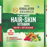 Vlado's Himalayan Organics Plant Based Hair Skin Vitamin 60 Veg Capsules