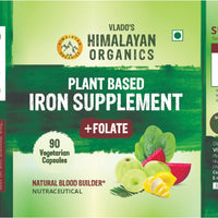 Vlado's Himalayan Organics Plant Based Iron Supplement - 90 Veg Capsules
