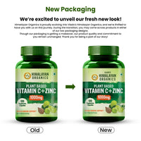Vlado's Himalayan Organics Plant Based Vitamin C with Zinc - 120 Veg Capsules