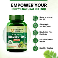 Vlado's Himalayan Organics Plant Based Vitamin C with Zinc - 120 Veg Capsules