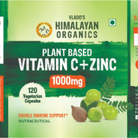 Vlado's Himalayan Organics Plant Based Vitamin C with Zinc - 120 Veg Capsules