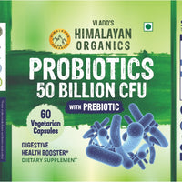 Vlado's Himalayan Organics Probiotics 50 Billion CFU with Prebiotics 150mg - 60 Veg Capsules