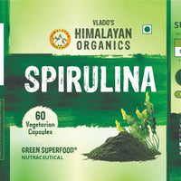Vlado's Himalayan Organics Spirulina 2000mg Supplement 60 Capsules