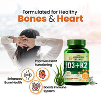 Vlado's Himalayan Organics Vitamin D3 with K2 As MK7 Supplement- 120 Veg Tablets