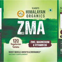 Vlado's Himalayan Organics ZMA Supplement - 120 Veg Tablets