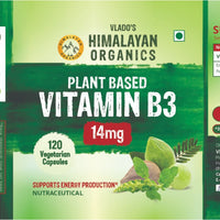 Vlado's Himalayan Organics Plant-Based Vitamin B3 14mg 120 Capsules