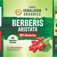 Vlado's Himalayan Organics Berberis Aristata 98% Berberine with Milk Thistle - 60 Veg Capsules