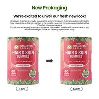 Vlado's Himalayan Organics Hair & Skin Gummies 40 mcg Biotin For Hair Growth & Glowing Skin