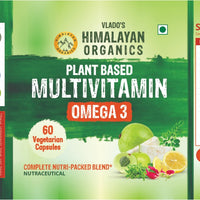 Vlado's Himalayan Organics Plant Based Multivitamin Omega 3 60 Veg Capsules