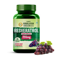 Vlado's HImalayan Organics Resveratrol 255mg with Grape Seed Extract Supplement 60 Capsules
