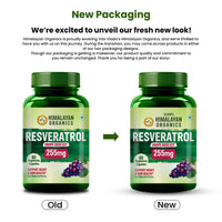 Vlado's HImalayan Organics Resveratrol 255mg with Grape Seed Extract Supplement 60 Capsules