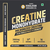 Vlado's Himalayan Organics Pure Micronised Creatine Monohydrate Powder 33 Servings