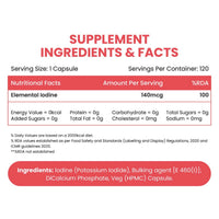 Vlado’s Himalayan Organics Iodine Supplement | Support The Thyroid And Maintain Healthy Metabolism - 120 Veg Capsules