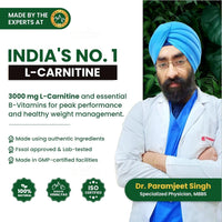 Vlado's Himalayan Organics L Carnitine Liquid 3000 mg I with Vitamin B3, B5, B6 I Pre Workout, Intra Workout & Post Workout Supplement I | Converts Fat to Muscle