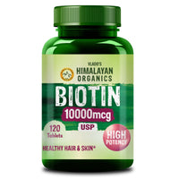 Vlado's Himalayan Organics Biotin 10000Mcg For Healthy Hair And Skin - 120 Tablets