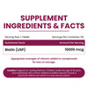 Vlado's Himalayan Organics Biotin 10000Mcg For Healthy Hair And Skin - 60 Tablets