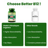 Vlado's Himalayan Organics Vitamin B12 Supplements 500 mcg - Methylcobalamin B12 Vitamin Tablets for Men & Women - 60 Veg Tablets