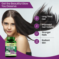 Vladoâ€™s Himalayan Organics Biotin 10000 Mcg For Glowing Skin, Fight Nails And Strong Hair (90 Tablets)