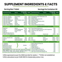 Vladoâ€™s Himalayan Organics Multivitamin with Probiotics â€“ 60 Veg Tablets | 60 Ingredients for Men & Women