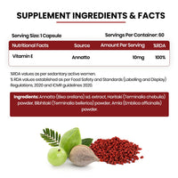 Vlado's Himalayan Organics Plant-Based Vitamin E â€“ 60 Capsules | Antioxidant Supplement for Healthy Skin & Hair