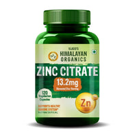 Vlado’s Himalayan Organics Zinc Citrate Supplement – Immune Booster with Iron Absorption & Antioxidant Support – 120 Veg Capsules