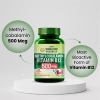 Vladoâ€™s Himalayan Organics Vitamin B12 500mcg â€“ Methylcobalamin Tablets for Energy, Brain, Heart & Nerve Health â€“ 90 Veg Tablets