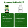 Vladoâ€™s Himalayan Organics Vitamin B12 500mcg â€“ Methylcobalamin Tablets for Energy, Brain, Heart & Nerve Health â€“ 90 Veg Tablets