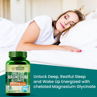 Vlado’s Himalayan Organics Magnesium Glycinate 2000mg – Chelated Formula for Muscle Recovery, Sleep & Relaxation – 60 Veg Tablets