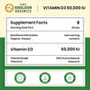 Vlado’s Himalayan Organics Vitamin D3 60000 IU – Cholecalciferol Oral Solution Shots, Sugar-Free, Orange Flavor – 5ml x 8 Bottles