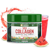 Vladoâ€™s Himalayan Organics Vegan Collagen Powder â€“ Plant-Based Marine Collagen Peptides with Biotin, Hyaluronic Acid, Vitamin C & E â€“ 100g Watermelon Flavor