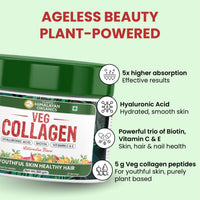 Vladoâ€™s Himalayan Organics Vegan Collagen Powder â€“ Plant-Based Marine Collagen Peptides with Biotin, Hyaluronic Acid, Vitamin C & E â€“ 100g Watermelon Flavor