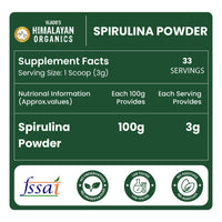 Vlado's Himalayan Organics Spirulina Superfood Powder â€“ 100 gm
