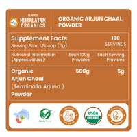 Vlado's Himalayan Organics Arjun Chaal Powder â€“ 500 gm
