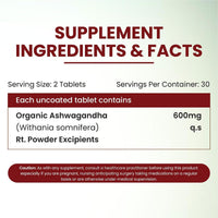 Vlado's Himalayan Organics Ashwagandha 1200mg Tablets Withania Somnifera 60 Tablets