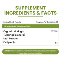 Vlado's Himalayan Organics Moringa 1200mg Tablets Moringa Leaves Extract 60 Tablets